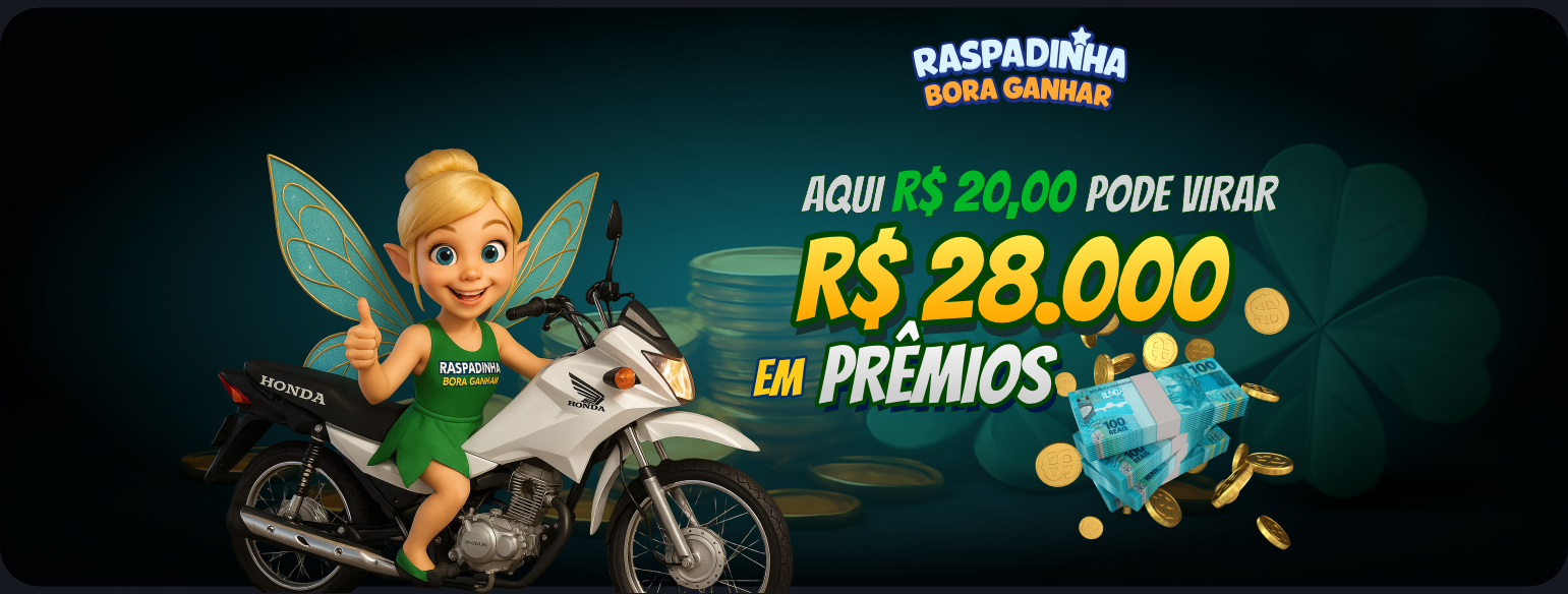 Banner Raspadinha Bora de MOTO
