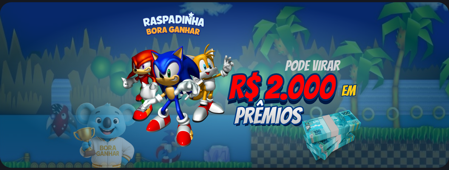 Banner Raspadinha Bora Sonic